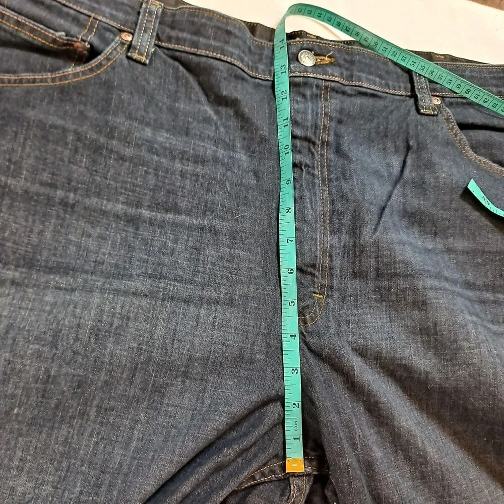 Lee Men's Relaxed Fit Jeans Size 46 x 34 Comfort Waistband Dark Wash